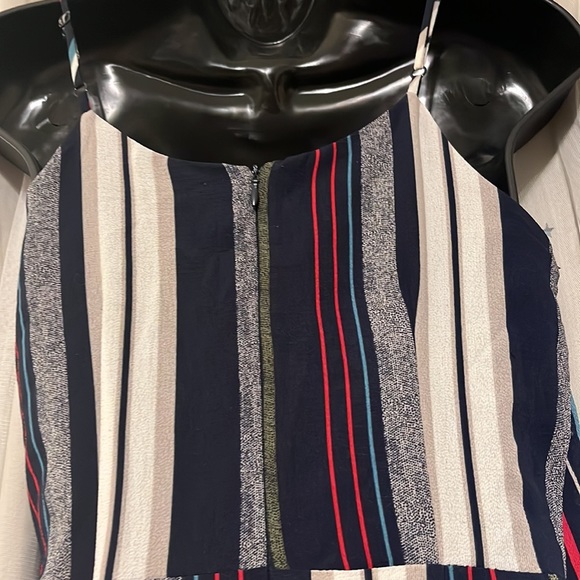 Monteau One-piece pantsuit, striped, Size Small #10185 - Picture 4 of 7